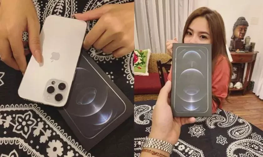 Tặng quà cho vợ với chiếc điện thoại mới vào dịp Noel