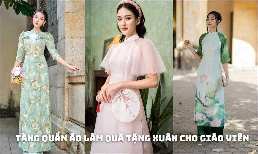 Tặng quần áo làm quà tặng Xuân cho giáo viên