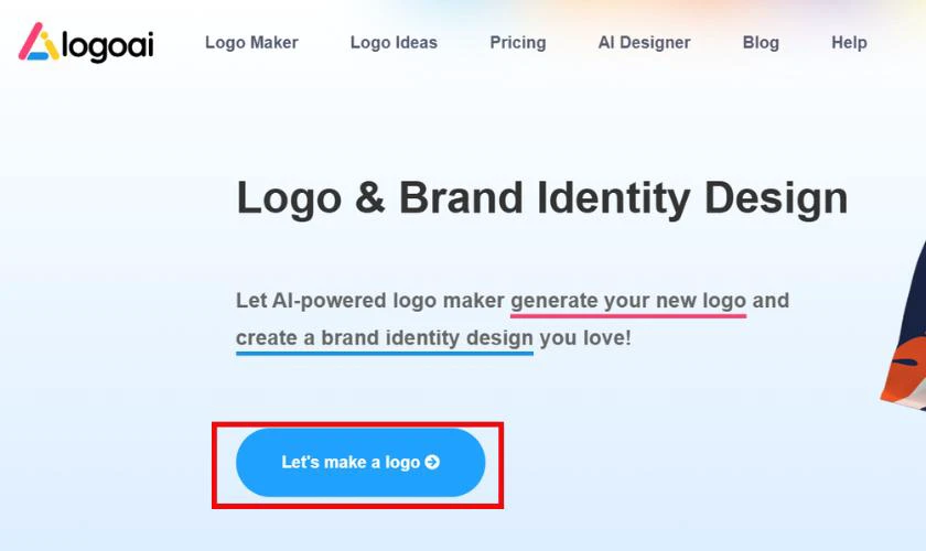 C&aacute;ch tạo logo bằng AI miễn ph&iacute; với Logoai