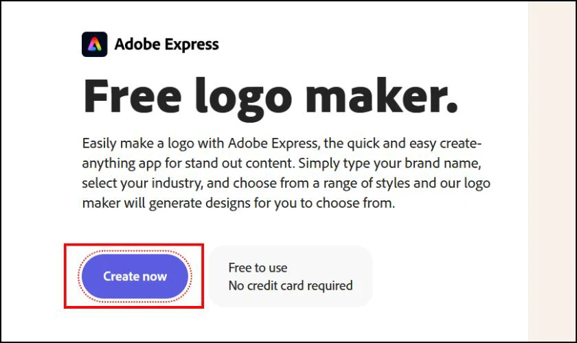 C&aacute;ch tạo Logo bằng AI miễn ph&iacute; với Adobe Express Logo Maker