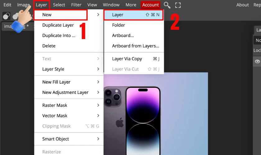 C&aacute;ch tạo layer nền trắng trong Photoshop cực dễ