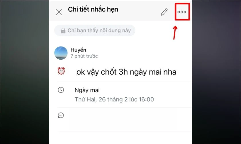 Bạn bấm v&agrave;o biểu tượng dấu ba chấm để mở menu t&ugrave;y chọn