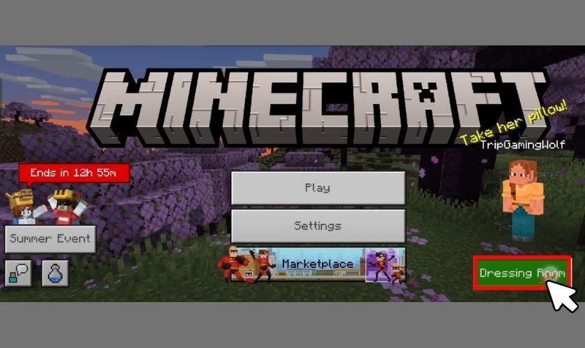 C&aacute;ch đổi skin Minecraft tr&ecirc;n điện thoại qua Dressing Room