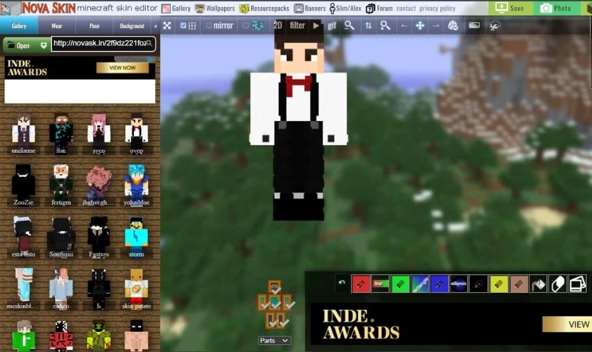 Nova Skin l&agrave; phần mềm tạo skin Minecraft tốt nhất