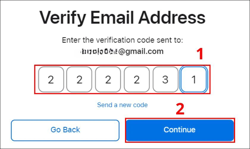 Tạo t&agrave;i khoản iCloud tr&ecirc;n Web