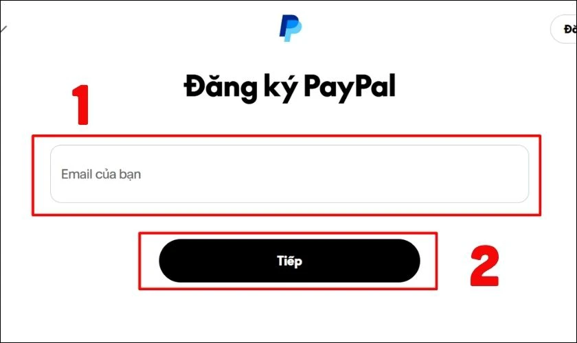 Điền địa chỉ email
