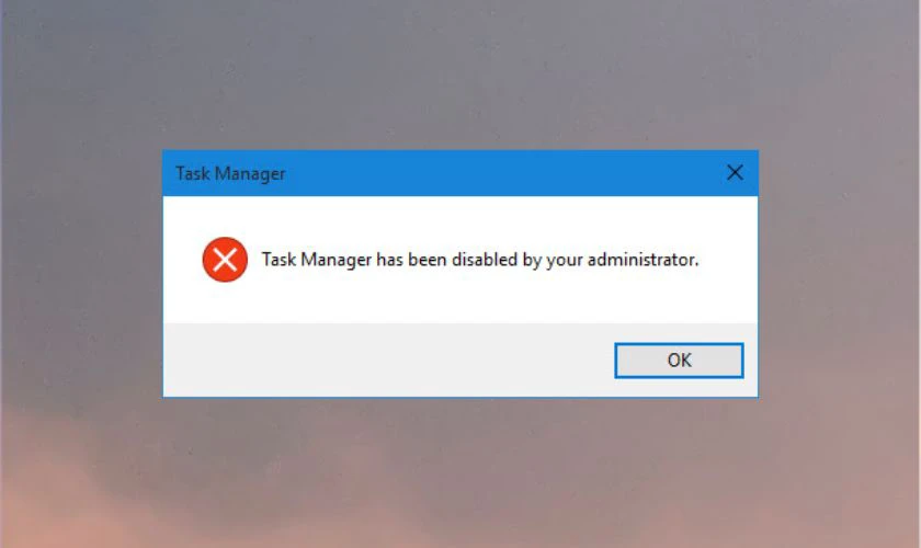 Kh&ocirc;ng mở được Task Manager