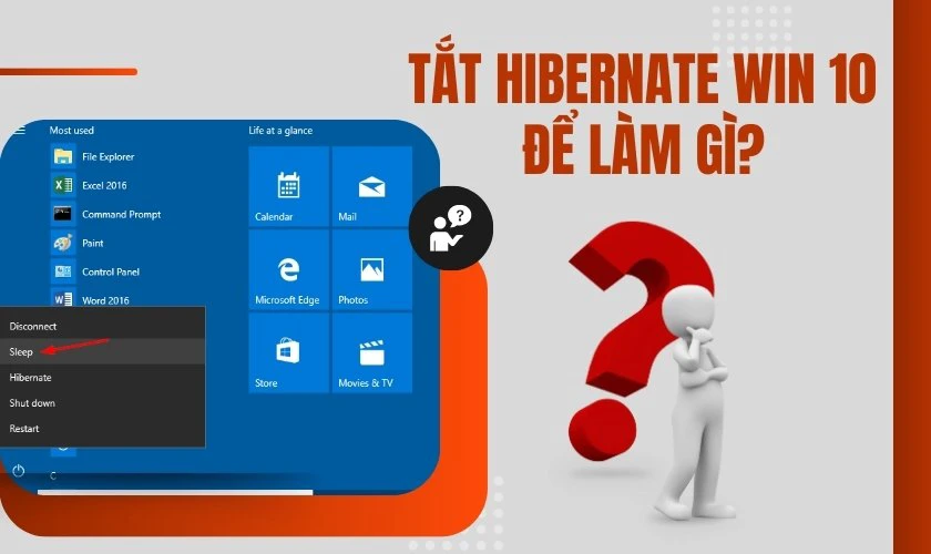 Tắt Hibernate Win 10 để l&agrave;m g&igrave;