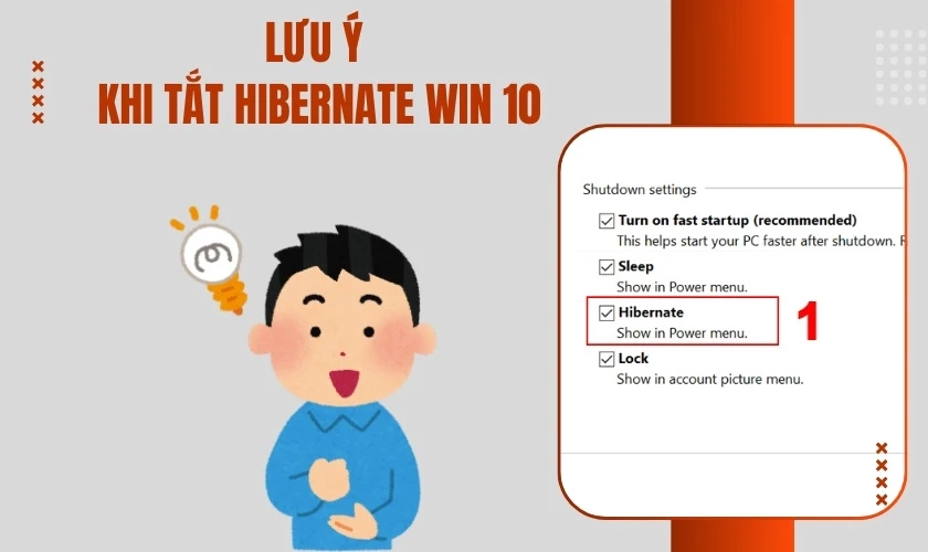 Lưu &yacute; khi tắt Hibernate Win 10