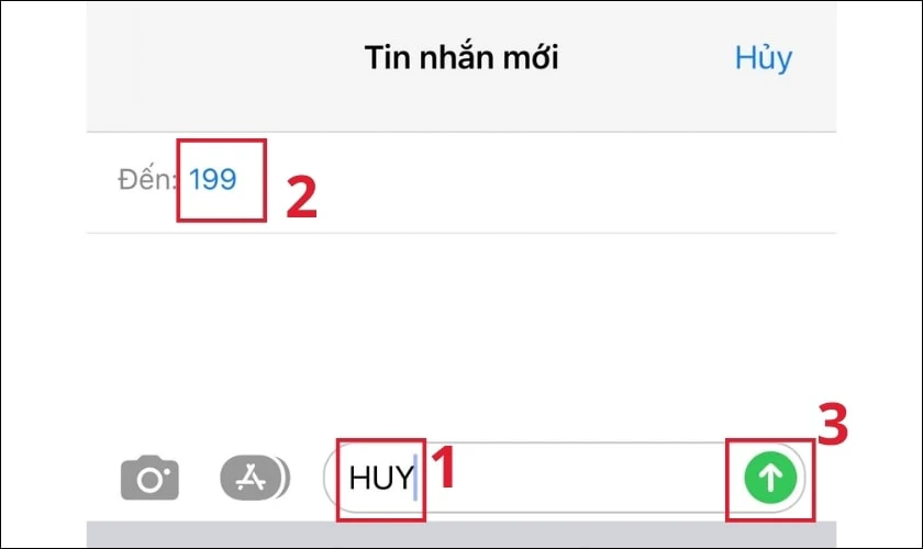 Soạn c&uacute; ph&aacute;p HUY v&agrave; gửi về tổng đ&agrave;i 9000