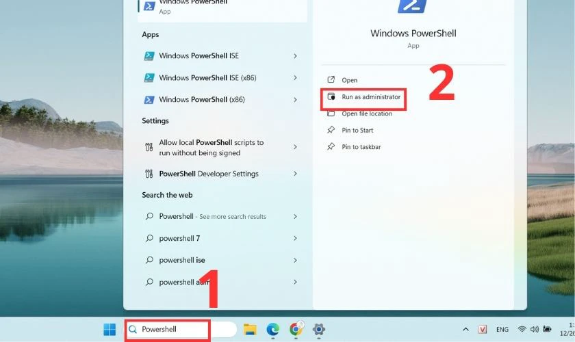 Sử dụng ứng dụng Powershell để thực hiện tắt tường lửa tr&ecirc;n Win 11 