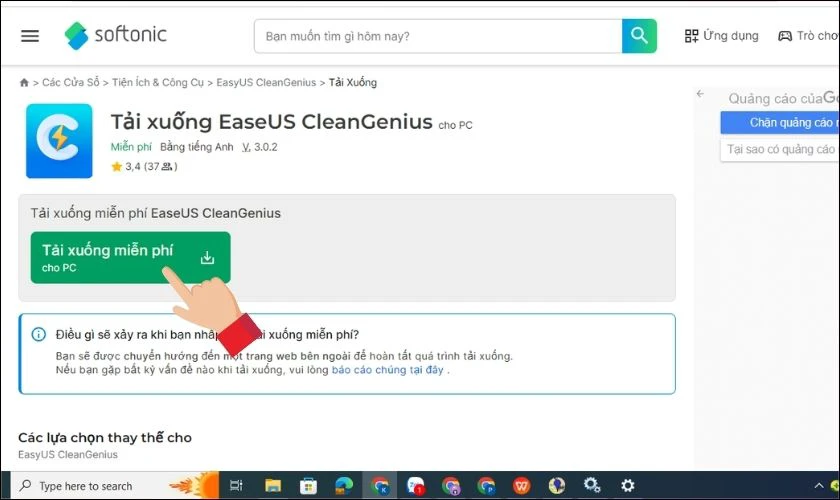 D&ugrave;ng phần mềm EaseUS Clean Genius để tắt Windows 11 update