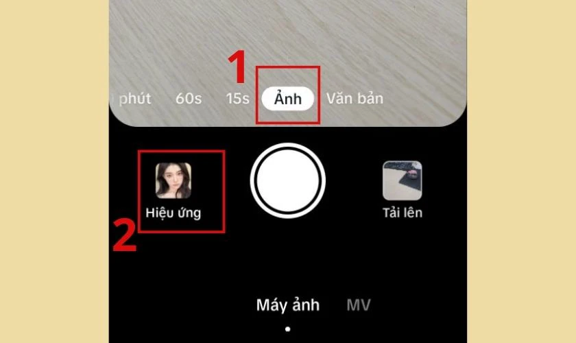 Lướt thanh t&iacute;nh năng qua phải v&agrave; chọn mục Ảnh