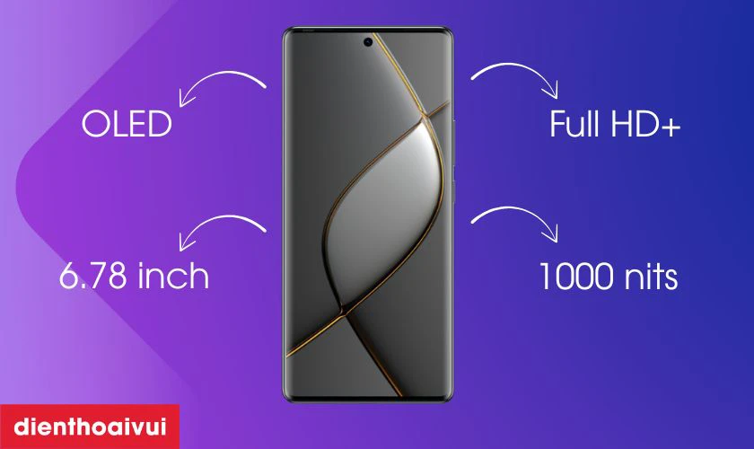 TECNO Spark 20 Pro Plus 8GB 256GB - Cũ trầy xước c&oacute; m&agrave;n h&igrave;nh OLED cong tinh tế