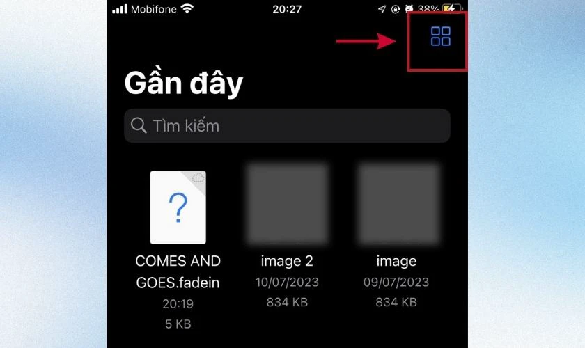 T&ugrave;y chỉnh chế độ xem của tệp tr&ecirc;n iPhone