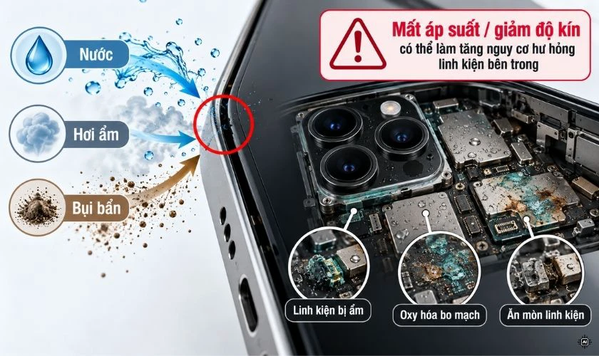 iPhone mất áp suất có sao không?
