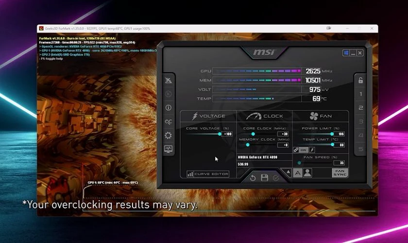 MSI Afterburner được sử dụng rộng rãi để theo dõi và quản lý hoạt động của card màn hình