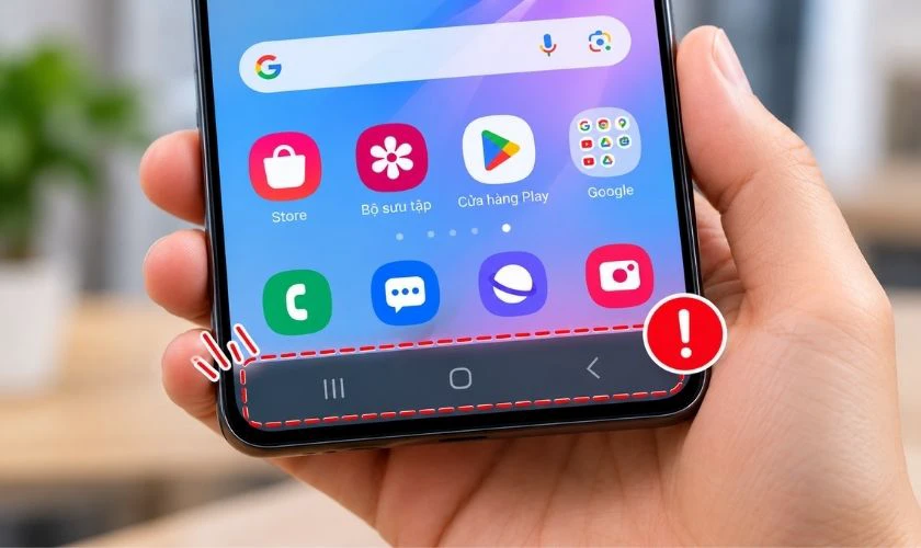 Dấu hiệu thanh điều hướng Samsung bị lỗi