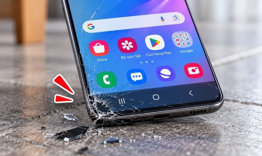 Điện thoại bị va đập hoặc vào nước