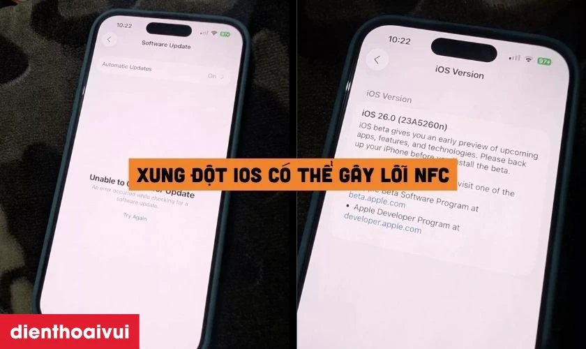 Xung đột phần mềm cũng gây lỗi NFC