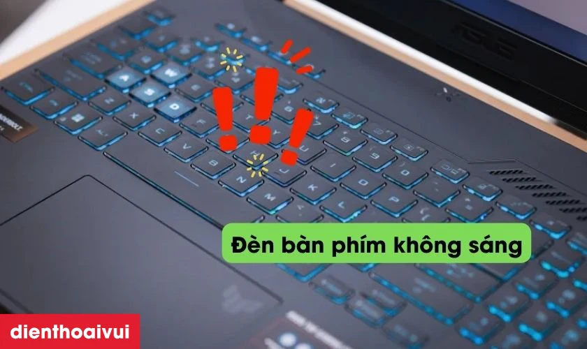 Đ&egrave;n b&agrave;n ph&iacute;m kh&ocirc;ng s&aacute;ng