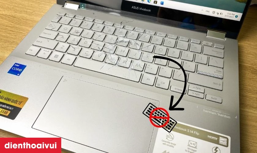B&agrave;n ph&iacute;m Asus VivoBook S Flip TP3402 bị lỗi ảnh hưởng như thế n&agrave;o?