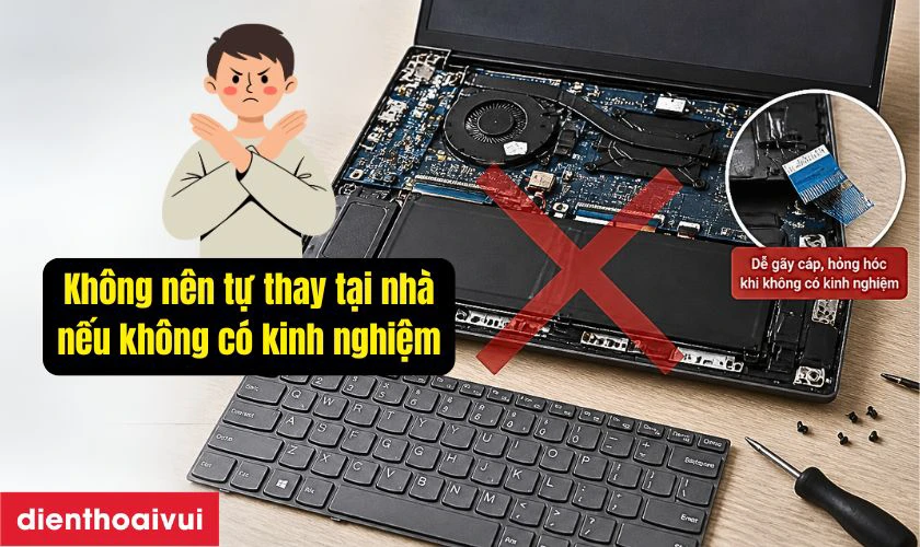 C&oacute; n&ecirc;n tự thay b&agrave;n ph&iacute;m laptop Lenovo ThinkBook 14s-G2 ITL tại nh&agrave; kh&ocirc;ng?