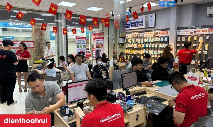 Quy tr&igrave;nh thay b&agrave;n ph&iacute;m laptop MSI Modern 14 C13M Điện Thoại Vui TPHCM, H&agrave; Nội