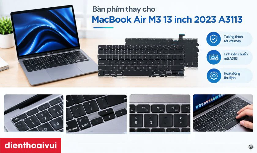 Bàn phím cho MacBook Air M3 2023 có tương thích không?