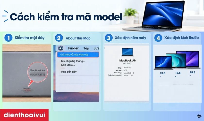Cách mã model MacBook
