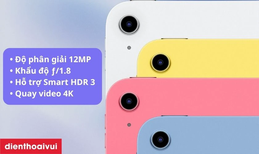 Giới thiệu camera sau iPad Gen 10