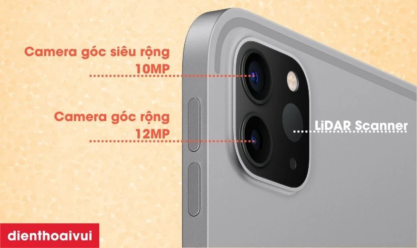 Tổng quan camera sau iPad Pro 12.9 inch 2022 M2