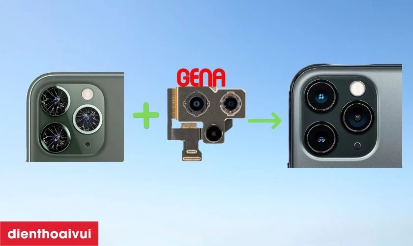 Thay camera sau iPhone 12 Pro Max ch&iacute;nh h&atilde;ng GENA l&agrave; g&igrave;?
