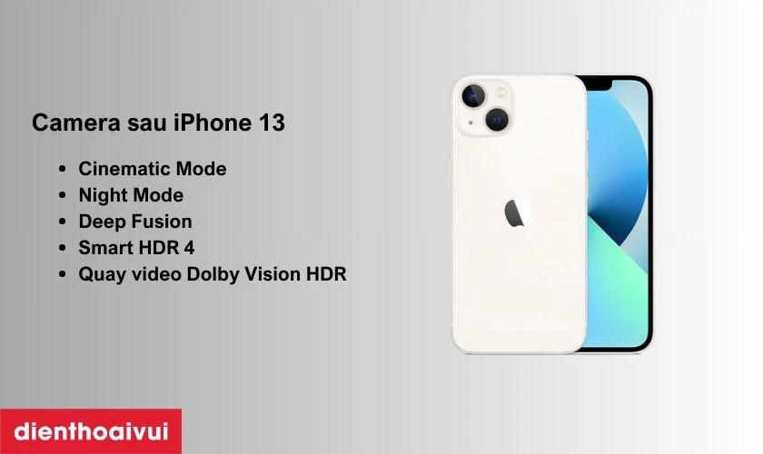 Tổng quan về camera sau điện thoại iPhone 13