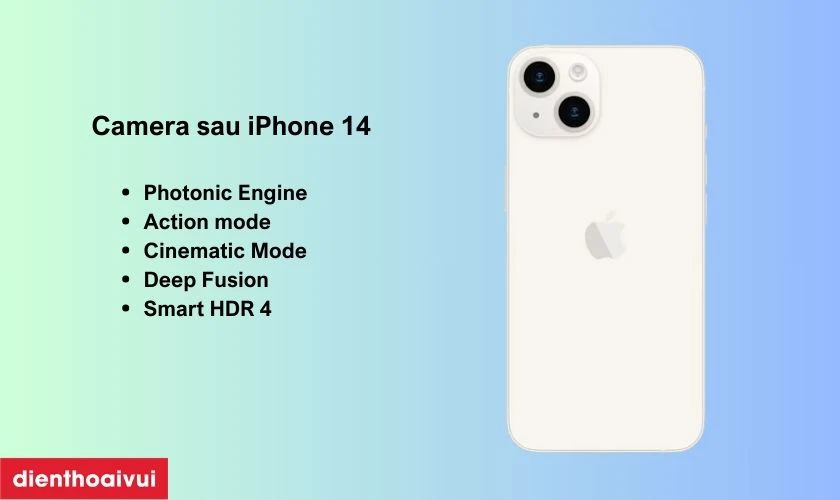 Tổng quan về camera sau điện thoại iPhone 14