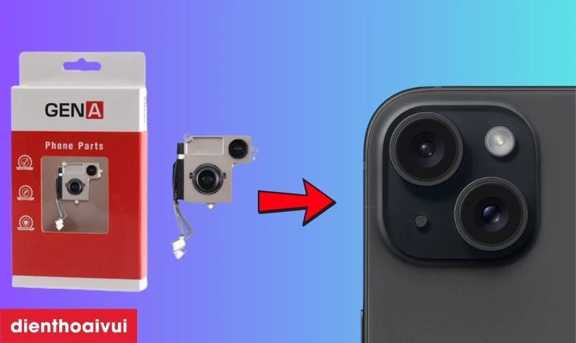 Camera GENA ch&iacute;nh h&atilde;ng thay cho iPhone 15 c&oacute; tốt kh&ocirc;ng?
