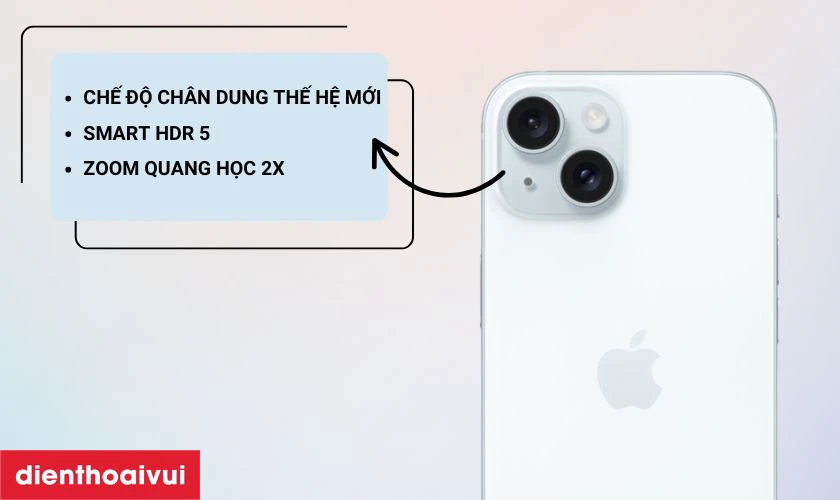 Th&ocirc;ng tin về camera sau điện thoại iPhone 15 Plus