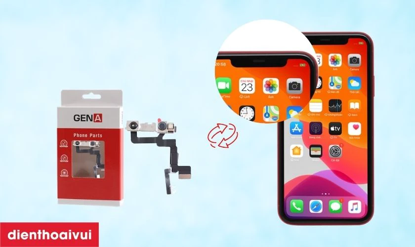 Camera trước GENA ch&iacute;nh h&atilde;ng c&oacute; đ&aacute;ng để thay cho iPhone 11 kh&ocirc;ng?