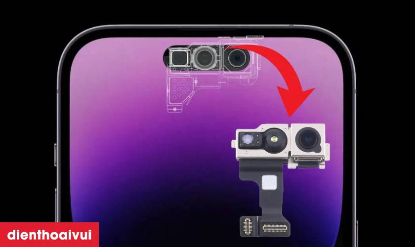 Camera trước iPhone 16 ch&iacute;nh h&atilde;ng GENA l&agrave; g&igrave;