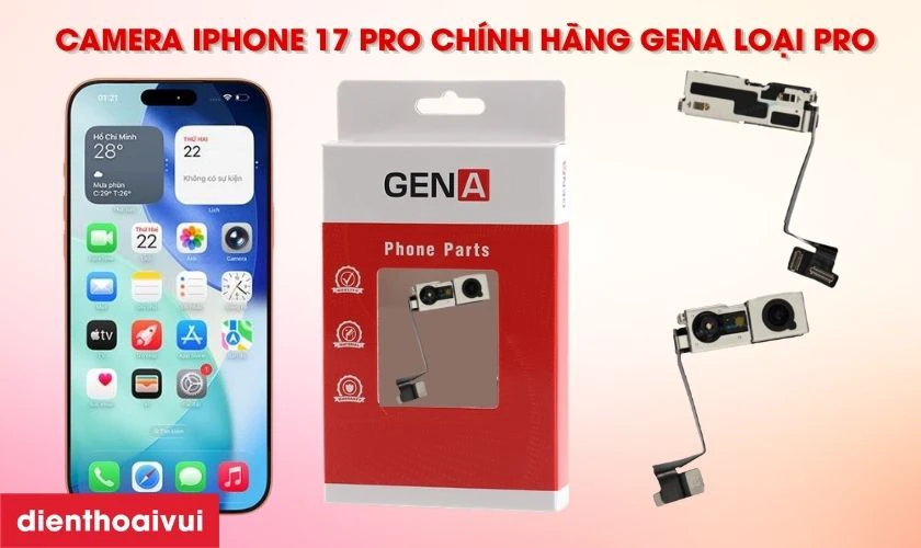 Camera trước iPhone 17 Pro ch&iacute;nh h&atilde;ng GENA loại Pro l&agrave; g&igrave;?