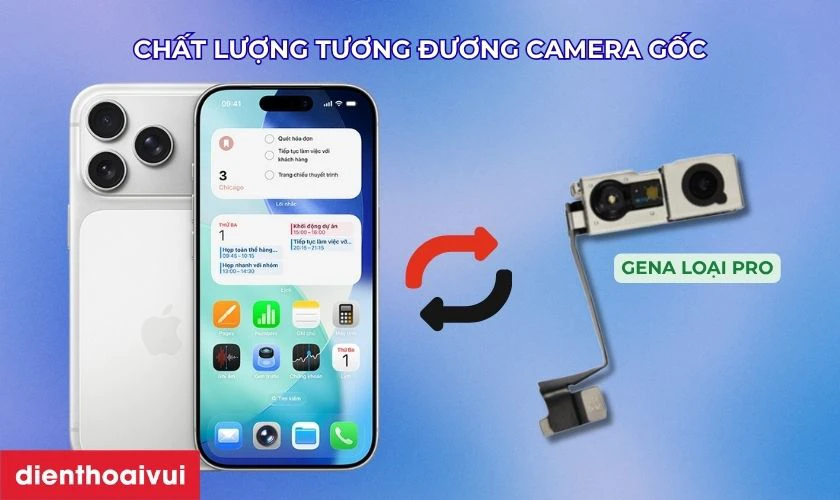Ưu điểm khi thay camera trước iPhone 17 Pro Max ch&iacute;nh h&atilde;ng GENA loại Pro
