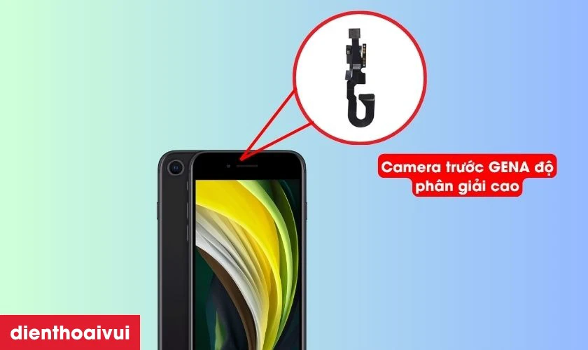 Thay camera trước iPhone SE 2020 ch&iacute;nh h&atilde;ng GENA