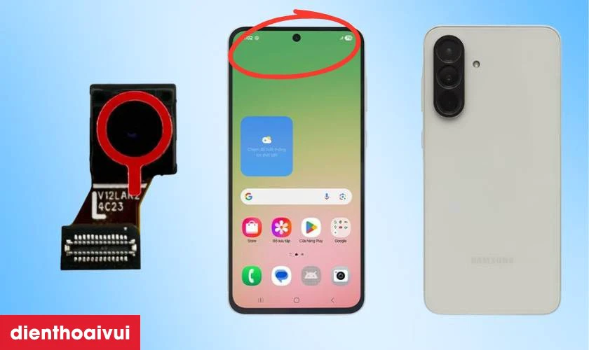Địa chỉ thay camera trước Samsung Galaxy A56 ở đ&acirc;u ch&iacute;nh h&atilde;ng?