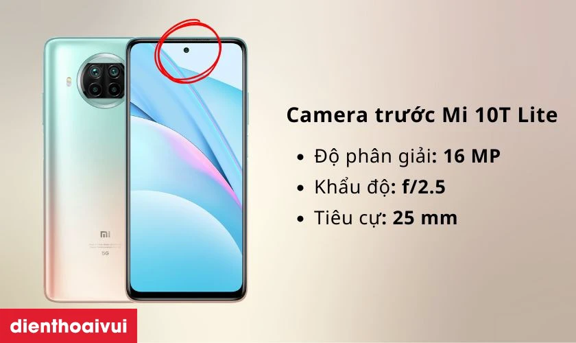 Thay camera trước Xiaomi Mi 10T Lite