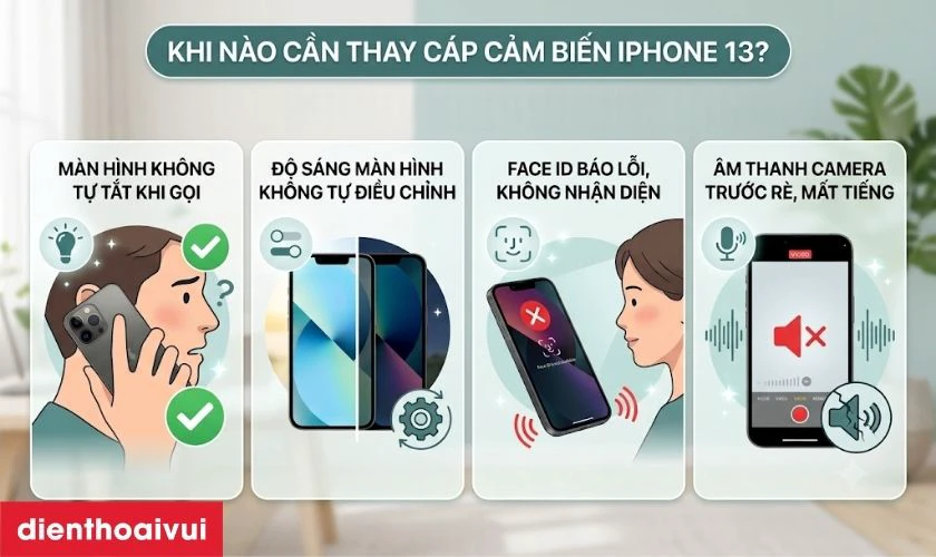 Khi n&agrave;o cần thay c&aacute;p cảm biến iPhone 13?