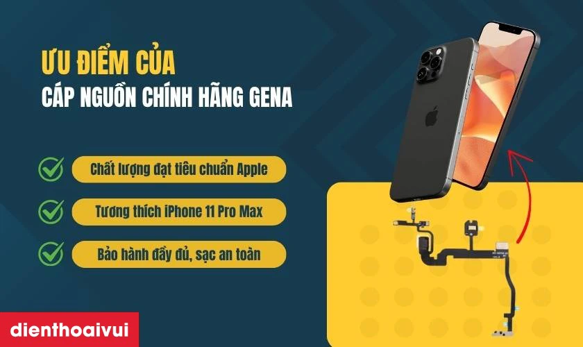Ưu điểm của c&aacute;p nguồn ch&iacute;nh h&atilde;ng GENA