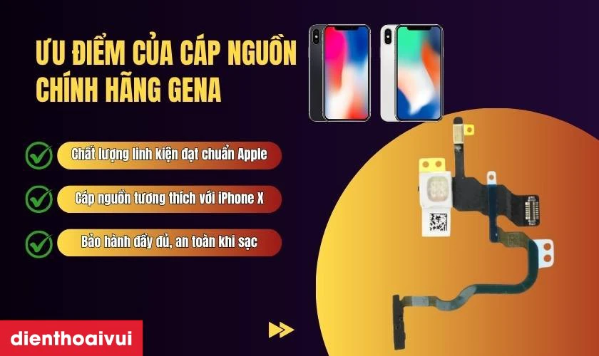 Ưu điểm của c&aacute;p nguồn ch&iacute;nh h&atilde;ng GENA