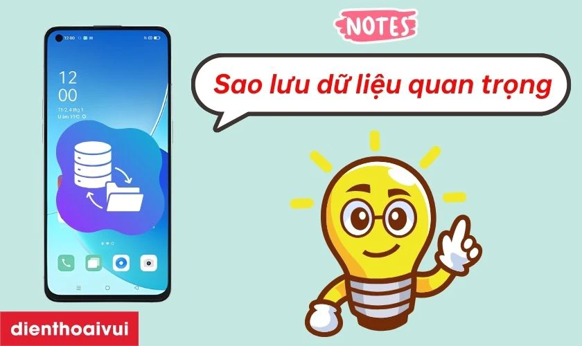 Sao lưu dữ liệu điện thoại trước khi thay cáp nguồn