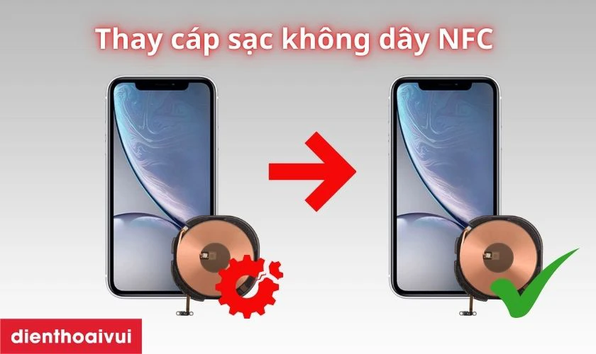 Thay c&aacute;p sạc kh&ocirc;ng d&acirc;y NFC iPhone XR l&agrave; g&igrave;?