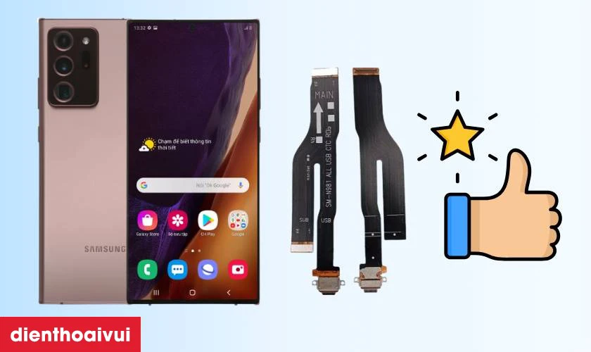 Cửa h&agrave;ng thay ch&acirc;n sạc Samsung Note 20 Ultra ở đ&acirc;u ch&iacute;nh h&atilde;ng tại TPHCM, H&agrave; Nội